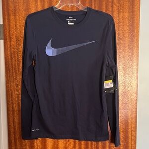 Nike Men's NavyLong Sleeve Shirt